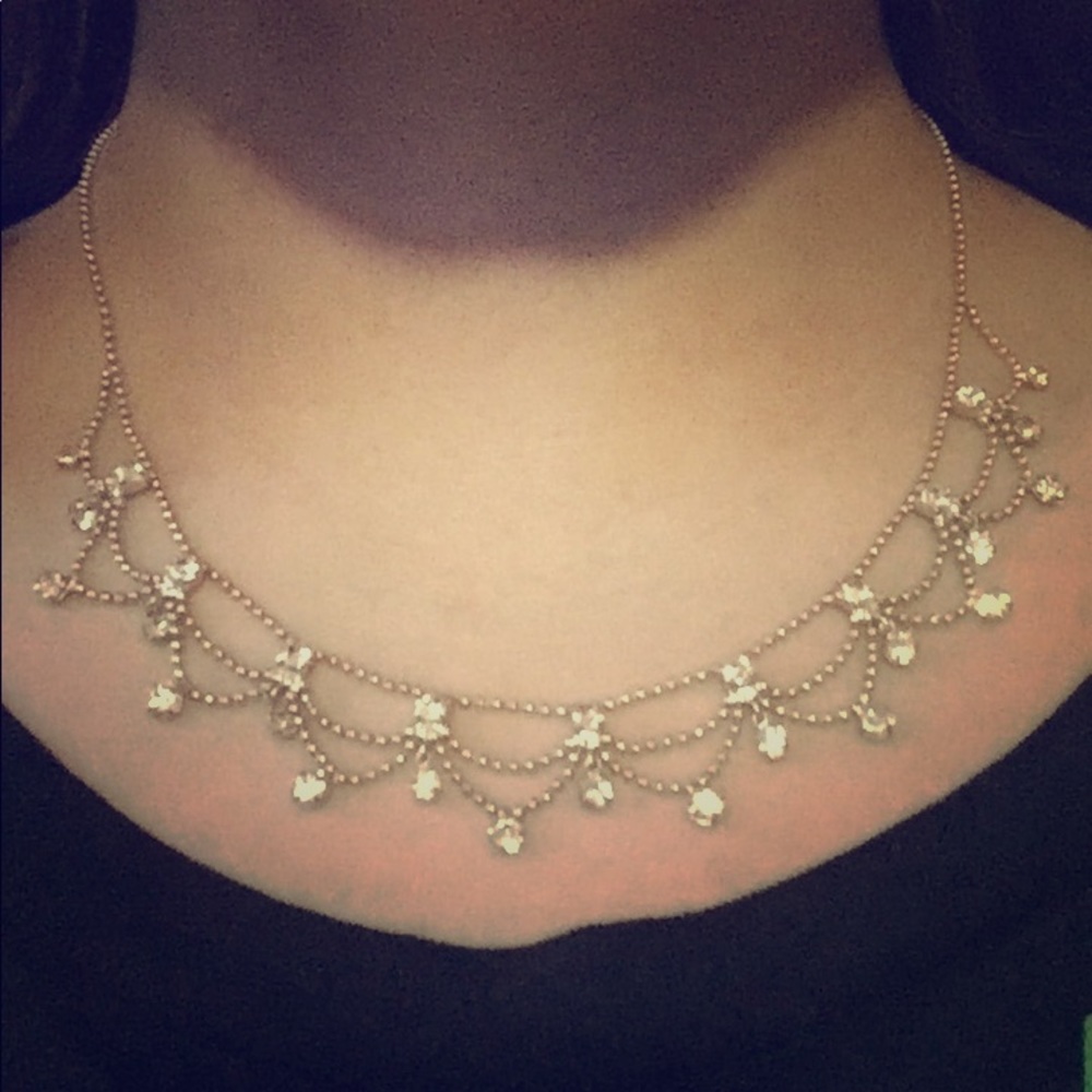 Discontinued Claire’s silver waterfall necklace